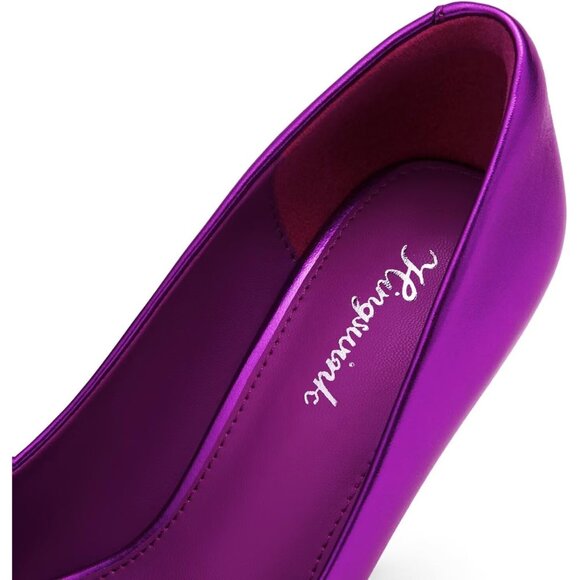 4 Inch Purple Womens Pumps High Heels Stiletto Pointed Closed Toe Bridal Shoes - Picture 2 of 9